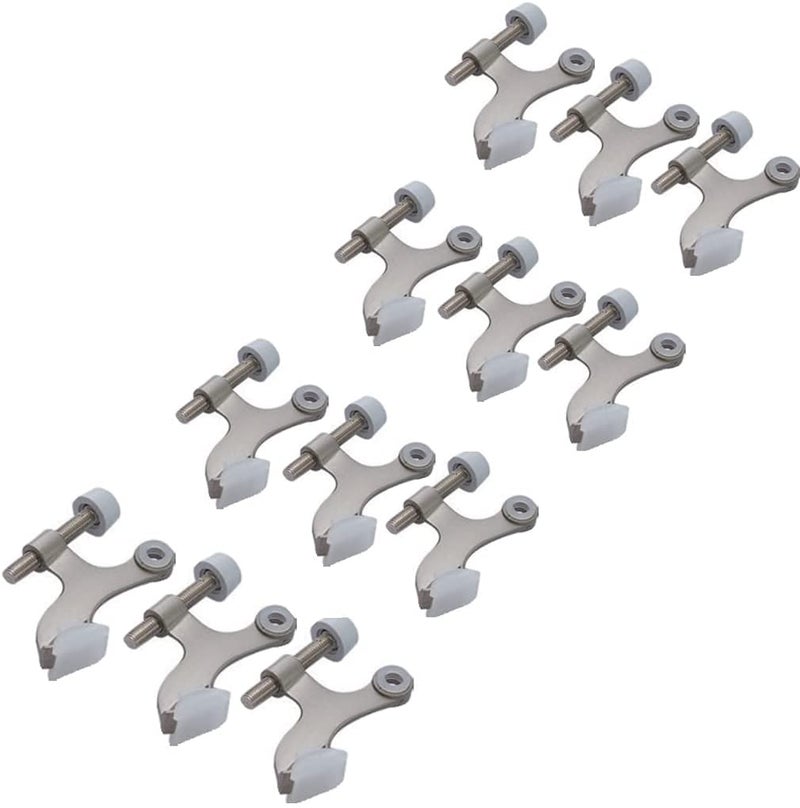 ABA 12-pack Hinge Pin Satin Nickel Heavy Duty Door Stops - 12 Hinge Pin Door Stop Hardware